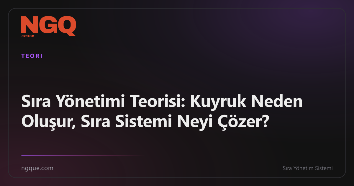 Sıra Yönetimi Teorisi: Kuyruk Neden Oluşur, Sıra Sistemi Neyi Çözer?